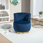 Fauteuils d'appoint pivotants à 360 degrés avec accoudoirs larges et rembourrés