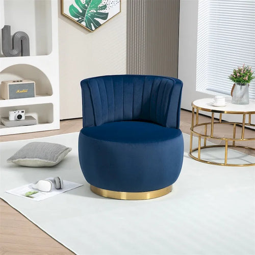 Fauteuils d'appoint pivotants à 360 degrés avec accoudoirs larges et rembourrés