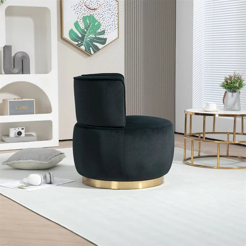 Fauteuils d'appoint pivotants à 360 degrés avec accoudoirs larges et rembourrés