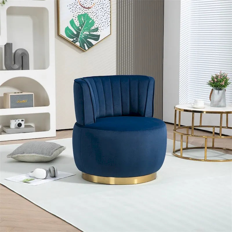 Fauteuils d'appoint pivotants à 360 degrés avec accoudoirs larges et rembourrés
