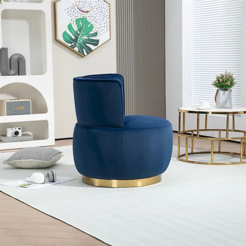 Fauteuils d'appoint pivotants à 360 degrés avec accoudoirs larges et rembourrés