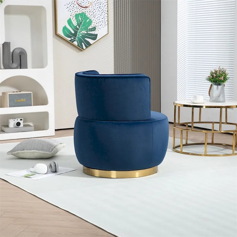 Fauteuils d'appoint pivotants à 360 degrés avec accoudoirs larges et rembourrés