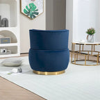 Fauteuils d'appoint pivotants à 360 degrés avec accoudoirs larges et rembourrés
