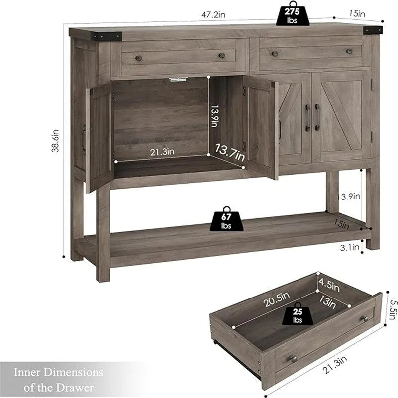 Buffet – 14,96P x 47,24L x 38,58H