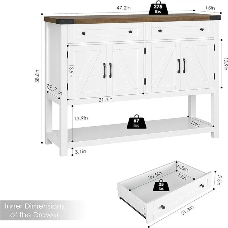 Buffet – 14,96P x 47,24L x 38,58H