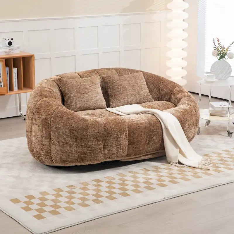 Canapé pouf, canapé paresseux, fauteuil inclinable confortable et durable, fauteuil pouf à dossier haut pour adultes et enfants, intérieur et extérieur