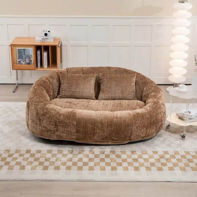Canapé pouf, canapé paresseux, fauteuil inclinable confortable et durable, fauteuil pouf à dossier haut pour adultes et enfants, intérieur et extérieur