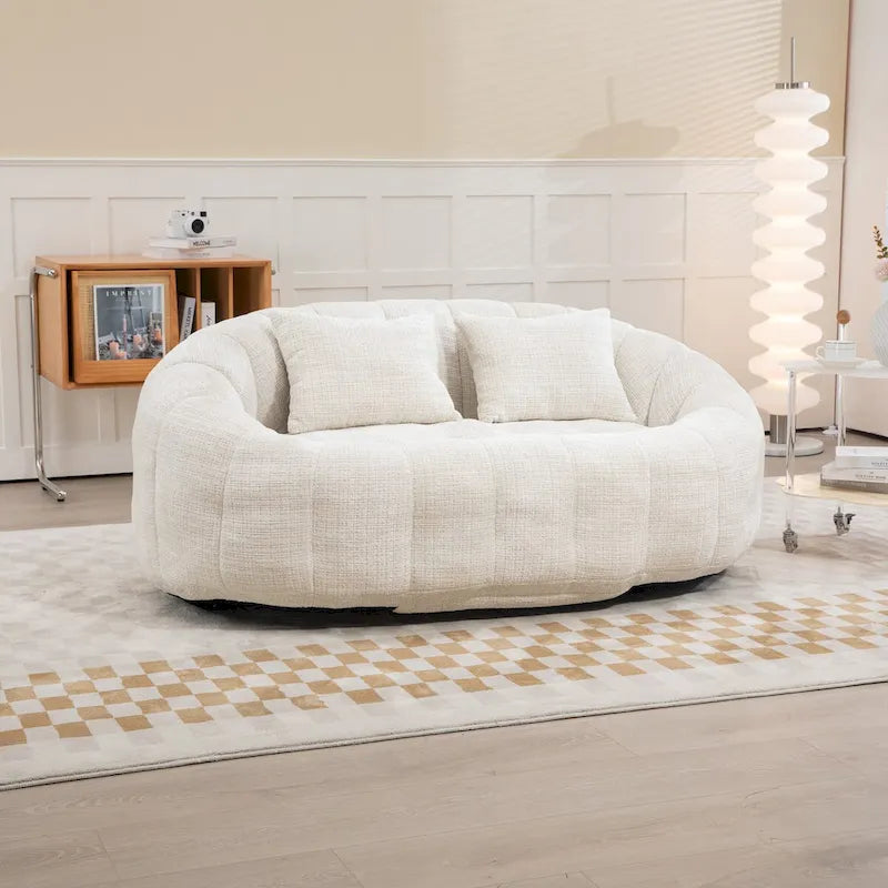 Canapé pouf, canapé paresseux, fauteuil inclinable confortable et durable, fauteuil pouf à dossier haut pour adultes et enfants, intérieur et extérieur