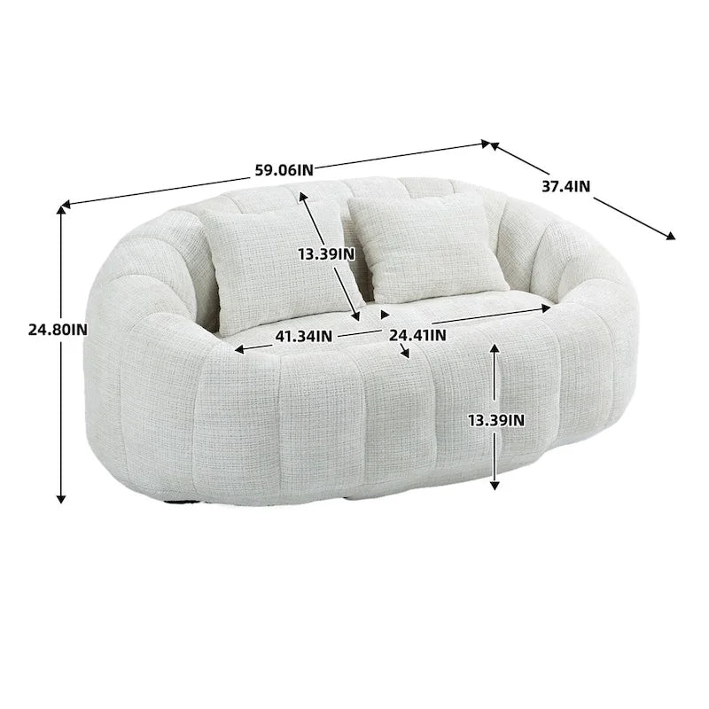 Canapé pouf, canapé paresseux, fauteuil inclinable confortable et durable, fauteuil pouf à dossier haut pour adultes et enfants, intérieur et extérieur