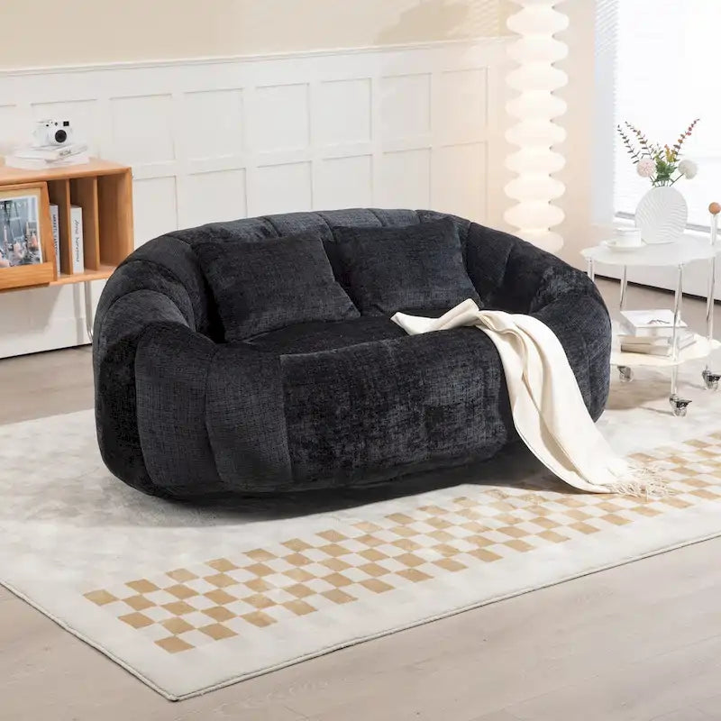 Canapé pouf, canapé paresseux, fauteuil inclinable confortable et durable, fauteuil pouf à dossier haut pour adultes et enfants, intérieur et extérieur