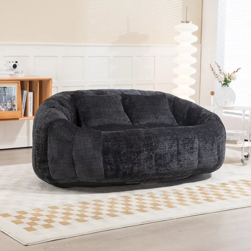 Canapé pouf, canapé paresseux, fauteuil inclinable confortable et durable, fauteuil pouf à dossier haut pour adultes et enfants, intérieur et extérieur