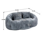 Canapé pouf, canapé paresseux, fauteuil inclinable confortable et durable, fauteuil pouf à dossier haut pour adultes et enfants, intérieur et extérieur