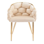 Fauteuil d'appoint de luxe fait à la main avec pieds dorés, fauteuil moderne en velours pour salon et chambre à coucher
