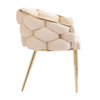 Fauteuil d'appoint de luxe fait à la main avec pieds dorés, fauteuil moderne en velours pour salon et chambre à coucher