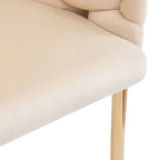 Fauteuil d'appoint de luxe fait à la main avec pieds dorés, fauteuil moderne en velours pour salon et chambre à coucher