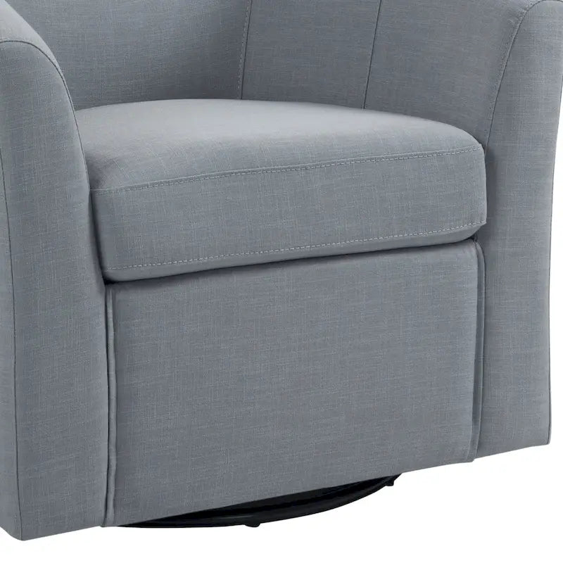 Lot de 2 fauteuils d’appoint modernes pivotants en forme de tonneau, rembourrés, pour le salon