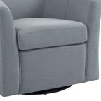Lot de 2 fauteuils d’appoint modernes pivotants en forme de tonneau, rembourrés, pour le salon