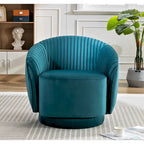 Petit fauteuil tonneau pivotant en velours Milvo