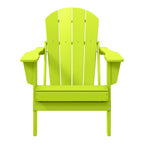 Chaise Adirondack pliante d'extérieur tout temps Polytrends Laguna résistante à la décoloration pour patio