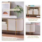 Meuble TV de luxe moderne, centre de divertissement, avec plateau effet marbre