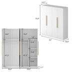 Armoire de rangement moderne sur pied en bois massif avec étagères