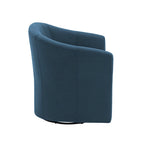 Lot de 2 fauteuils d’appoint modernes pivotants en forme de tonneau, rembourrés, pour le salon