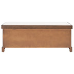 Banc de rangement SAFAVIEH Fiorello avec coussin et 3 tiroirs - 47,3 L x 15 P x 19 H - 47 L x 15 P x 19 H
