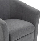 Lot de 2 fauteuils d’appoint modernes pivotants en forme de tonneau, rembourrés, pour le salon