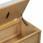 Banc à chaussures avec coussin amovible et rangement dissimulé pour l'organisation de l'entrée et du salon