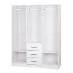 Armoire Palace Imports Cosmo à 3 portes en bois massif à 100 %, avec portes en bois massif ou miroirs