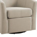 Lot de 2 fauteuils d’appoint modernes pivotants en forme de tonneau, rembourrés, pour le salon
