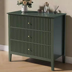 Heynemo Commode 3 Tiroirs, Table de Chevet en Bois Peint de 76 cm de Haut avec Rangement, Grande Commode Moderne avec Coulisses à Roulement à Billes