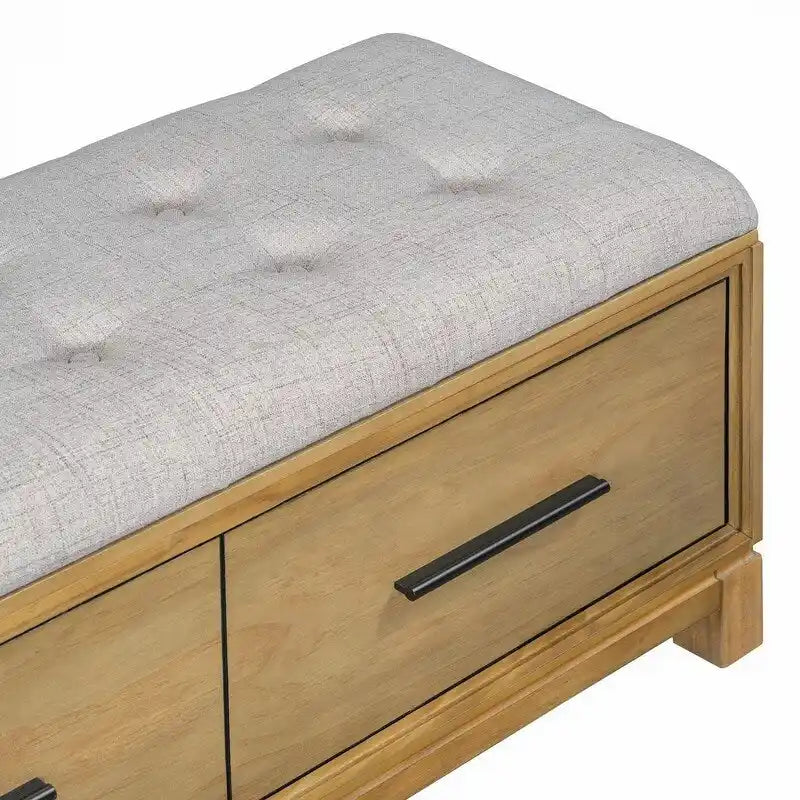 Banc à chaussures avec coussin amovible et rangement dissimulé pour l'organisation de l'entrée et du salon