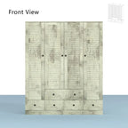 Armoire-penderie autoportante 59 po de large, grand format, blanche