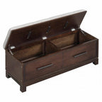 Banc à chaussures avec coussin amovible et rangement dissimulé pour l'organisation de l'entrée et du salon