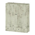 Armoire-penderie autoportante 59 po de large, grand format, blanche