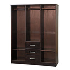 Armoire Palace Imports Cosmo à 3 portes en bois massif à 100 %, avec portes en bois massif ou miroirs